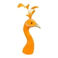 thumbnail image 2 of jifeng Mannequin Paon Tête Décorative Fête Élégante Simulation Tête d'Animal Modèle Jaune 23 cm, 2 of 9