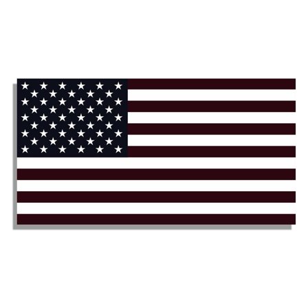 Black White USA American Flag Cup Car Vehicle Bumper Window Vinyl Sticker - 4" Inches Long