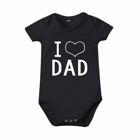 

DAETIROS Breathable Cute Letter Jumpsuit Print Daily Summer Toddler Baby Girl Rompers Black