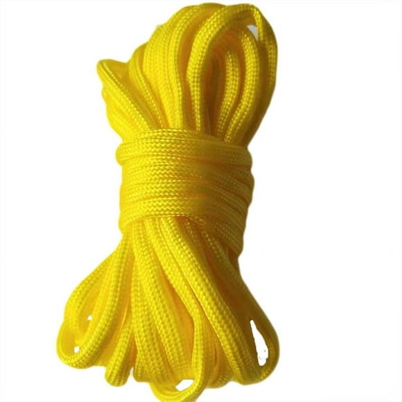 Namzi 2Pcs 4mm Braid Nylon Cord for Camping,Hammock,Clothsline,Hiking,Fishing-3yards,Yellow