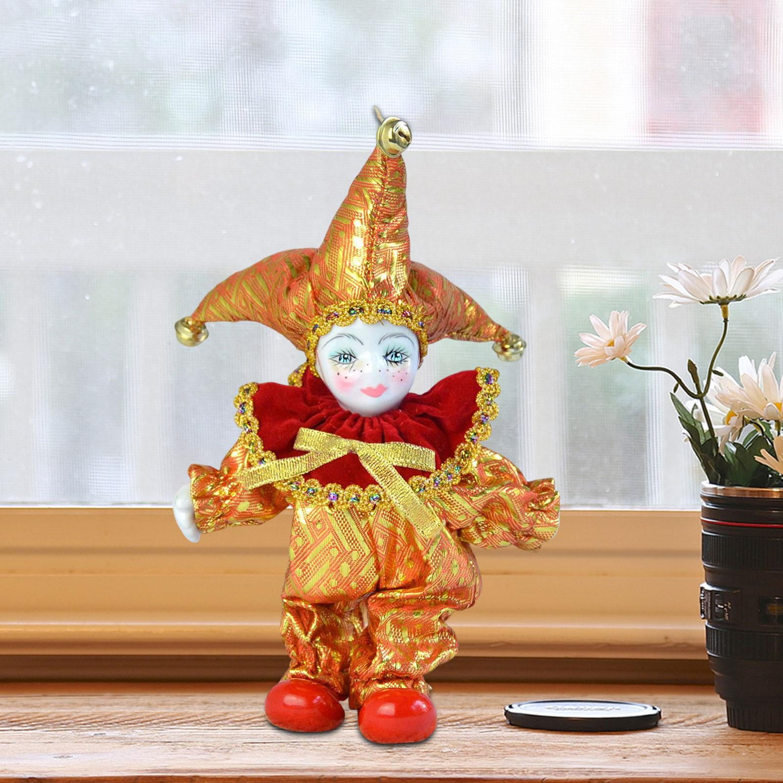 Small Porcelain Jester Clown Dolls Miniature Doll Figures Porcelain Dolls Clown for Bedroom Decor Walmart