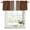 SaddleBrown, variant on Sage Green White Stripe Curtain Valances for Windows, Kitchen Valance Window Treatments Panel 2 Pack, Modern Rustic Vertical Striped Rod Pocket Short Curtains for Bathroom Bedroom 54 x 18 Inch