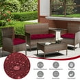 thumbnail image 4 of CJC 3 Piece Wicker Chair Cushions, Patio Loveseat and Chair Seat Cushion Set for Outdoor Indoor Furniture, Red, 4 of 8
