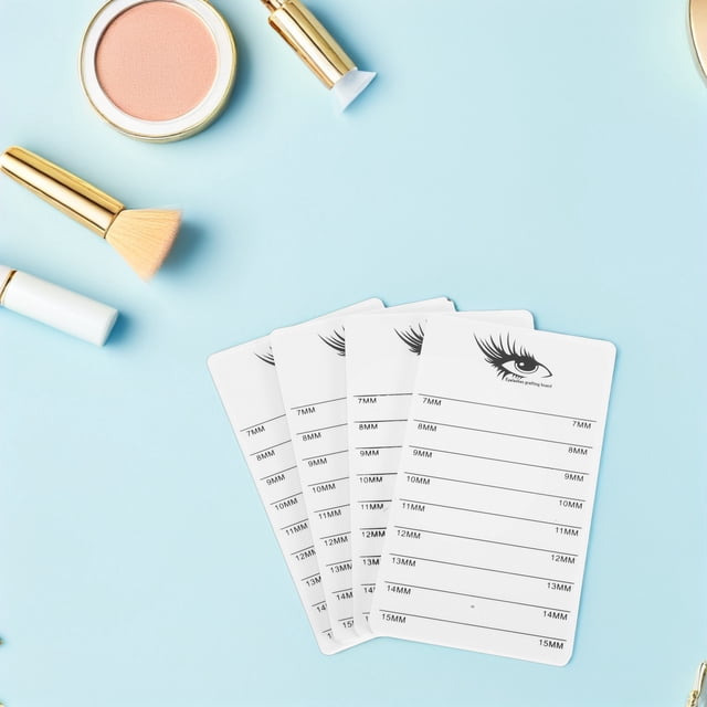FUTUREORYY 4Pcs Acrylic Lash Extension Pallet White Eyelash Display Board with Handheld Design for Salon and Home