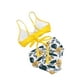 thumbnail image 3 of Sunloudy - Traje de baño de dos piezas para mujer, tops de bikini con tirantes finos de color sólido + bragas de bikini con estampado de leopardo Sunloudy S M L XL XXL, 3 of 8