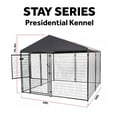 thumbnail image 4 of Lucky Dog STAY Series 10 x 10 x 6 Foot Roofed Steel Frame Dog Kennel, 4 of 11