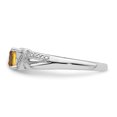 thumbnail image 3 of Sterling Silver Whiskey Quartz Diamond Ring. Carat Wt- 0.015ct. Gem Wt- 0.52ct, 3 of 4