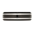 thumbnail image 4 of Mens Chisel 7mm Comfort Fit Black Titanium Wedding Band Ring with Groove, 4 of 6