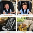 thumbnail image 4 of KUIFORTI Car Seat Sun Shade Cover Sunflower Highland Cow Car Seat Cover Baby Travel Accessories Blocks Out Heat & Sun, Keep Your Baby's Carseat at a Cooler Temperature, 4 of 7