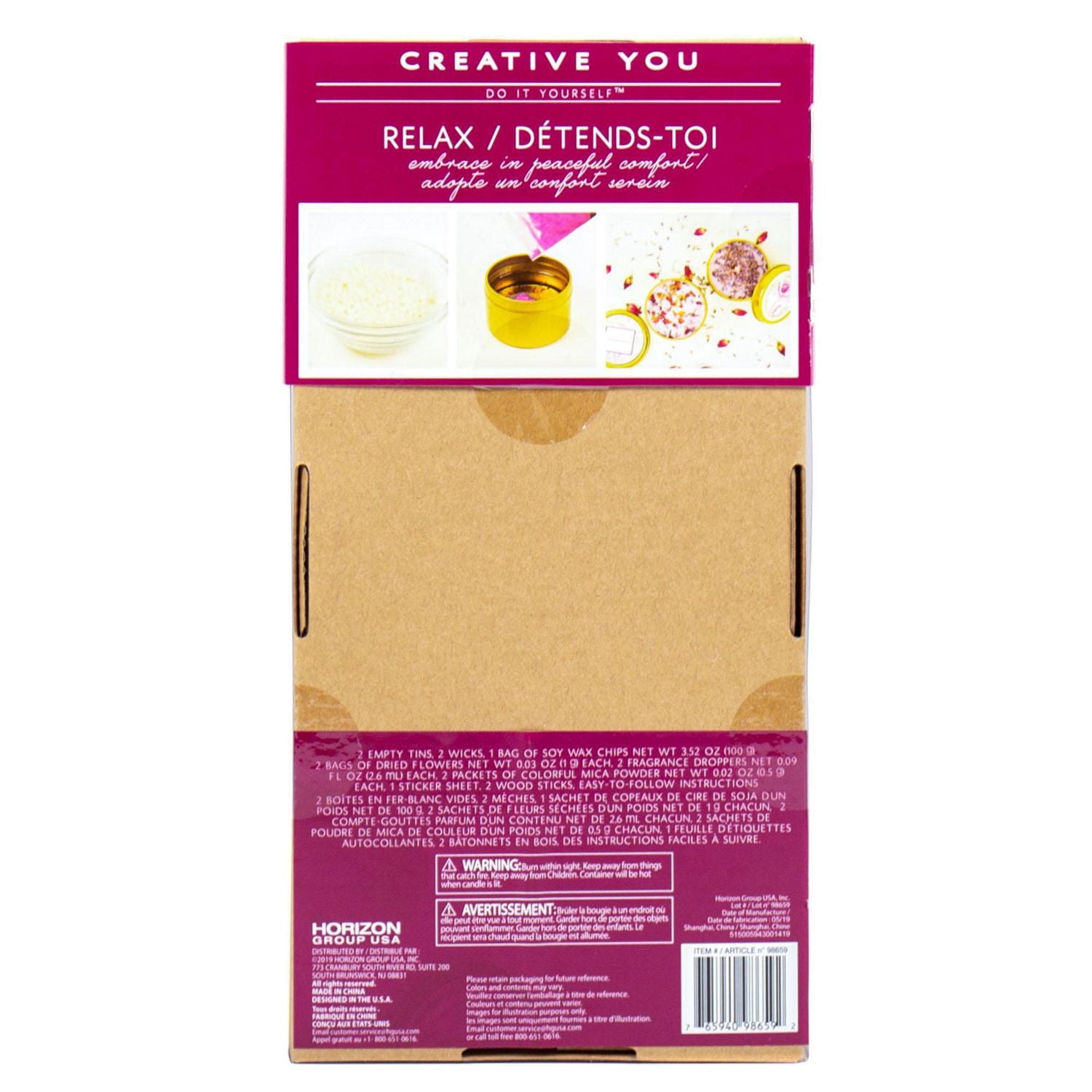 Creative You D.I.Y. Lavender Rose Custom Candles