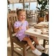 thumbnail image 3 of BemeyourBBs Toddler Baby Girl Summer Clothes Beach Holiday Starfish Outfit Conch Seashell Embroidered Short Sleeve T Shirt Tops and Plaid Shorts 2 Pcs Set, 3 of 9