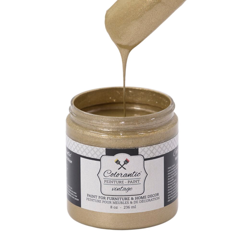 Colorantic | Gold Metallic | Furniture DIY Metallic Chalk Paint (Gallon 128 oz)