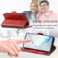 thumbnail image 4 of Case for Samsung Galaxy Note 10 Cover Leather Wallet Folio Case Book Design Flip Magnetic Closure - Red, 4 of 5