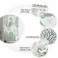 thumbnail image 3 of Summer Shower Curtain, 36" x 72", Sage Green Crab Coral Seashell Nautical Coastal Ocean Waterproof Bathroom Curtain Washable Shower Curtain Set with 12 Hooks, 3 of 6