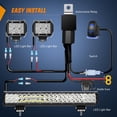 thumbnail image 4 of Barra de luces LED Nilight, 20 cm, 126 W, Spot Flood Combo + 2 cápsulas, 4 of 9