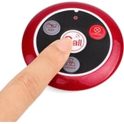 Retekess T117 Wireless Calling System 4 Key Call Button 1 Pcs Coaster Pager for T128 and T114 Restaurant Pager System