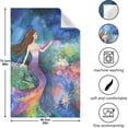 thumbnail image 3 of Dreamtimes Mermaid Fantastic Kitchen Towels Set of 6 Dishcloths Hand Towels Tea Towels Ultra Absorbent for Cleaning Washing Drying Dishes Tableware 28'' x 18'', 3 of 7