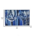 thumbnail image 5 of Benjara 49 x 59 Framed Canvas Oil Painting- 2 Wine Glasses- Blue and White, 5 of 5