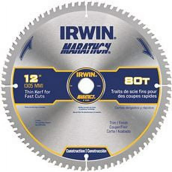 Irwin Marathon Miter/Table Saw Blades 12 In. X 80T, 1 In. Arbor