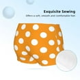 Easygdp Orange And White Polka Dot Girls Hipster Cotton Underwear