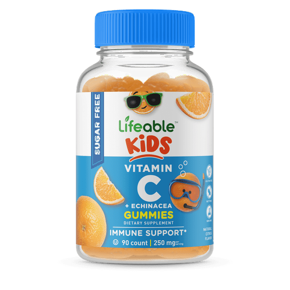 Lifeable Sugar Free Vitamin C for Kids - 90 mg - 90 Gummies
