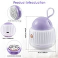 thumbnail image 6 of Evjurcn Electric Lint Remover with 6 Stainless Steel Blades Rechargeable Bobble Remover Portable Fabric Lint Shaver Fast Charging Electric Fluff Remover for Clothes Sweaters Couch Blanket, 6 of 6