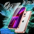 thumbnail image 7 of JETech 3 in 1 Case for iPhone 13 Pro 6.1-Inch, with 2-Pack Screen Protector and 2-Pack Camera Lens Protector, Full Coverage Tempered Glass Film, Shockproof Bumper Phone Cover (Rose Gold), 7 of 7