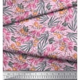 thumbnail image 3 of Soimoi Polyester Crepe Fabric & Orchids Floral Print Fabric by The Yard 52 Inch Wide, 3 of 3