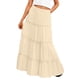 thumbnail image 1 of Vestido de Verano Midi Longitud Color Sólido Relajado Deportes Elástico de la Cintura Nudo Falda Completa para Niños, 1 of 8