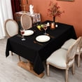 thumbnail image 2 of MEANMOY Black 210GSM Water & Stain Resistant Rectangle Tablecloth, 52 x 70 inch Rectangular Table Cloth Wrinkle Free Washable, 2 of 8