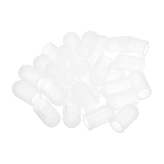 88Pack Silicone End Caps, 8mm(5/16") ID 13mm(1/2") Height, Clear