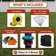thumbnail image 4 of Pogo Crossover Inflatable Bounce House with Blower, Classic Rainbow Kids Jumper, 4 of 8
