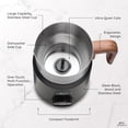 thumbnail image 4 of AMBRISTA All in One 16oz Stainless Steel Electric Milk Frother | Foam Maker for Coffee | Hot and Cold Froth, Heated Milk, Hot Chocolate and More | Di, 4 of 9