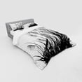 thumbnail image 2 of Ambesonne Nature Bedding Set 4 Pcs, Bushes Wild Field, Queen, White Black, 2 of 2