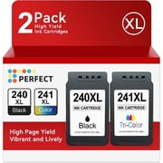240XL 241XL Ink Cartridges Compatible for Canon 240 and 241 Ink Combo Pack for Pixma MG3620 MG3600 MG3120 TS5120 TS5100 MG4220 MG3520 MG2120 MX452 MX472 MX512 Printer( 2 Pack)