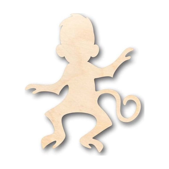 Unfinished Wood Monkey Shape - Animal - Wildlife - Craft - up to 46" DIY 14" / 1/8"