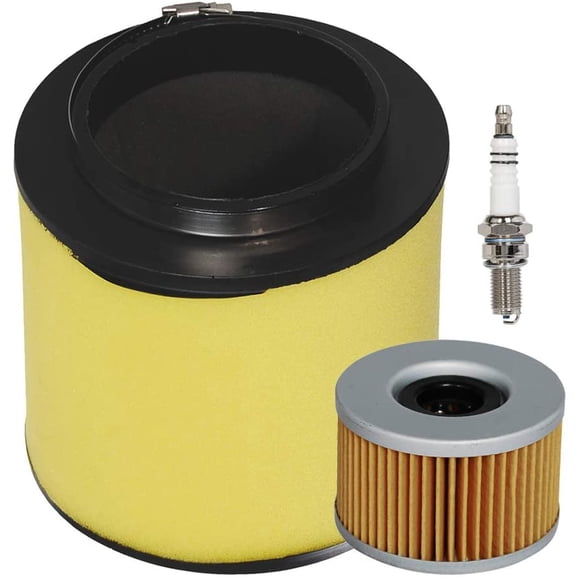 HIFROM ATV Air Filter Element Cleaner with Oil Filter Spark Plug Tune Up kit Compatible with Honda Rubicon TRX500FA