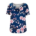 thumbnail image 6 of Otvok Women'S Tops Solid Color Fashionable Pile Collar Breathable Summer Short Sleeved Casual T-Shirt, 6 of 6