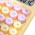 thumbnail image 4 of Calculatrice colorée à clavier mécanique, calculatrice de bureau électronique pour la maison, l'école et le bureau, jaune, 4 of 4