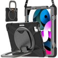 thumbnail image 5 of Funda a juego para iPad Air4 de 10,9 pulgadas con correa para el hombro, soporte de anilla ajustable grande, portalápices y protección contra golpes., 5 of 5