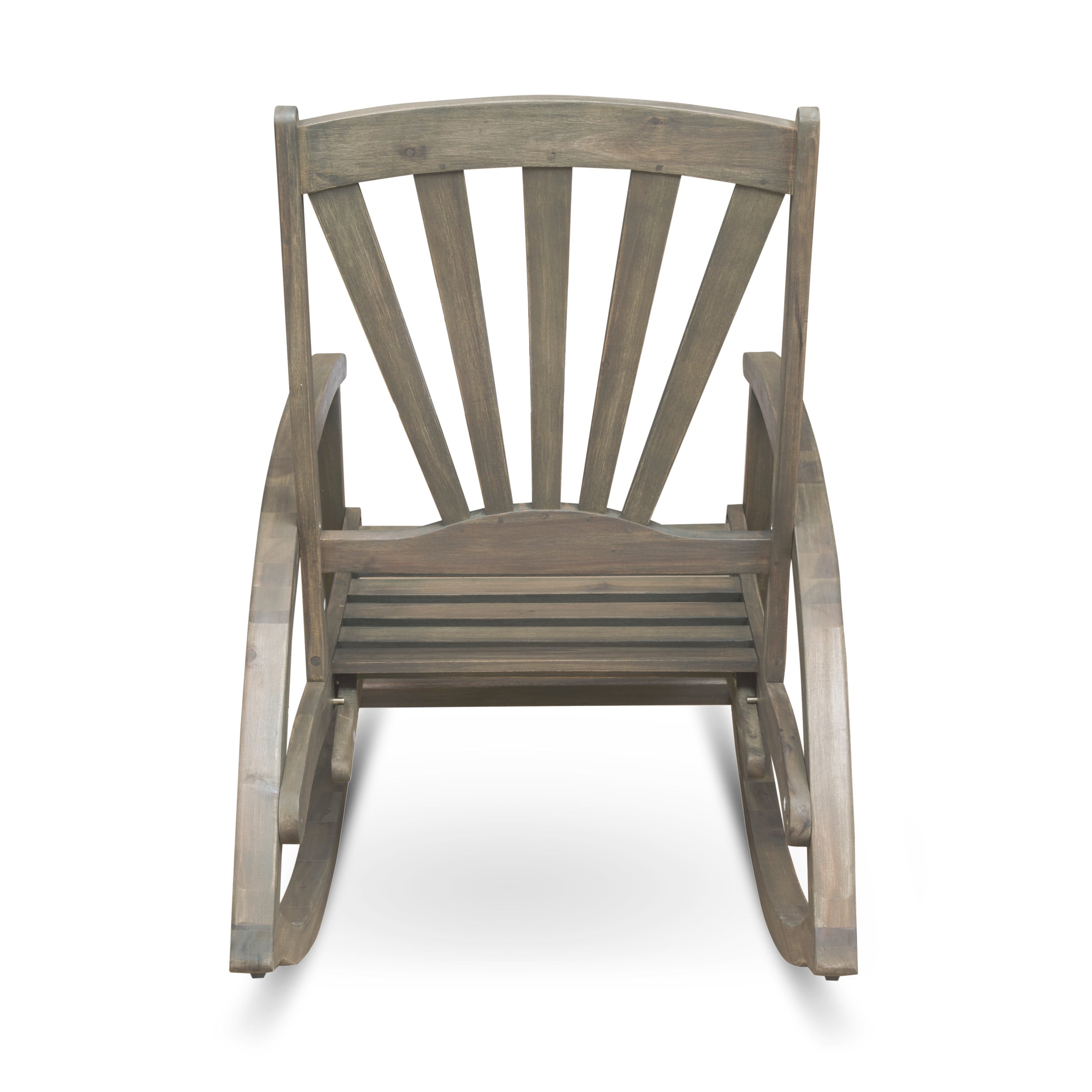 Gewnee Sunview Logan Solid Teak Outdoor Reclining Rocking Chair for Porch Garden Backyard and Indoor