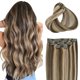 thumbnail image 1 of Extensiones de cabello humano real SAFIRENY con clip, 40 cm, 100 g, 1 of 7
