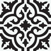 FloorPops! Parma Black 12-in x 12-in Peel & Stick Vinyl Floor Tiles 10 Tiles/10 sq.ft