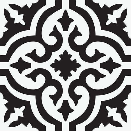 FloorPops! Parma Black 12-in x 12-in Peel & Stick Vinyl Floor Tiles 10 Tiles/10 sq.ft