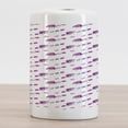thumbnail image 2 of Polar Bear Ceramic Toothbrush Holder, Mother and Constellation Bears in Watercolor Style Pattern, Decorative Versatile Countertop for Bathroom, 4.5" X 2.7", Magenta Purple and White, 2 of 4
