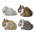 thumbnail image 1 of Estatuas de conejo de felpa de 4 piezas, figuras de animales de jardín, decoraciones para césped, patio, patio, jardín, , pasarela o entrada Soledad Simulación Relastic Rabbit, 1 of 10