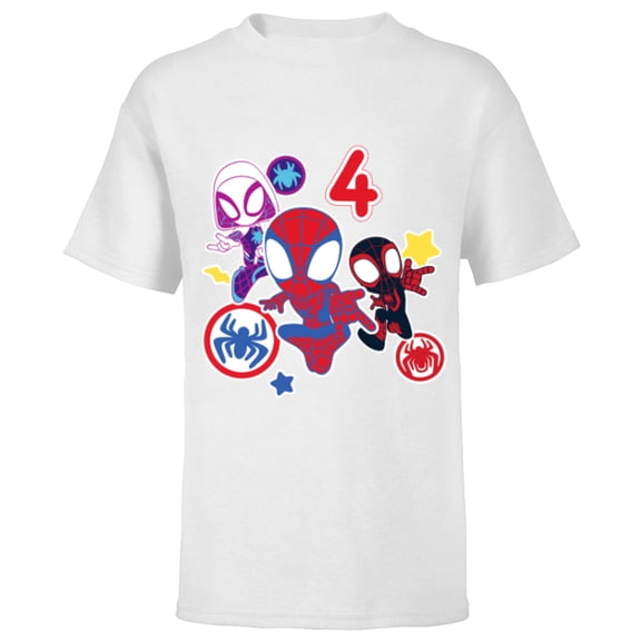 Marvel Spidey and His Amazing Friends 2 Year Old Birthday - Short Sleeve T-Shirt for Kids - Customized-White