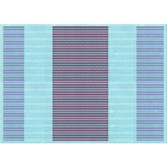 Ahgly Company Indoor Rectangle Patterned Periwinkle Purple Area Rugs, 7' x 10'