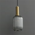 thumbnail image 4 of Plug In Pendant Light Fixtures Glass Dining Room Kitchen Island Glass Gray Swag Lamp Hanging Pendant Light Plug In, 4 of 4