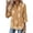 Light Brown, variant on ASDFVBKG Womens Blouses Spring Tops Comfy 3/4 Length Sleeve Collar V Neck Tee Tops Fashion Vintage Flower Print Vacation Loose Outfits Beige 2XL